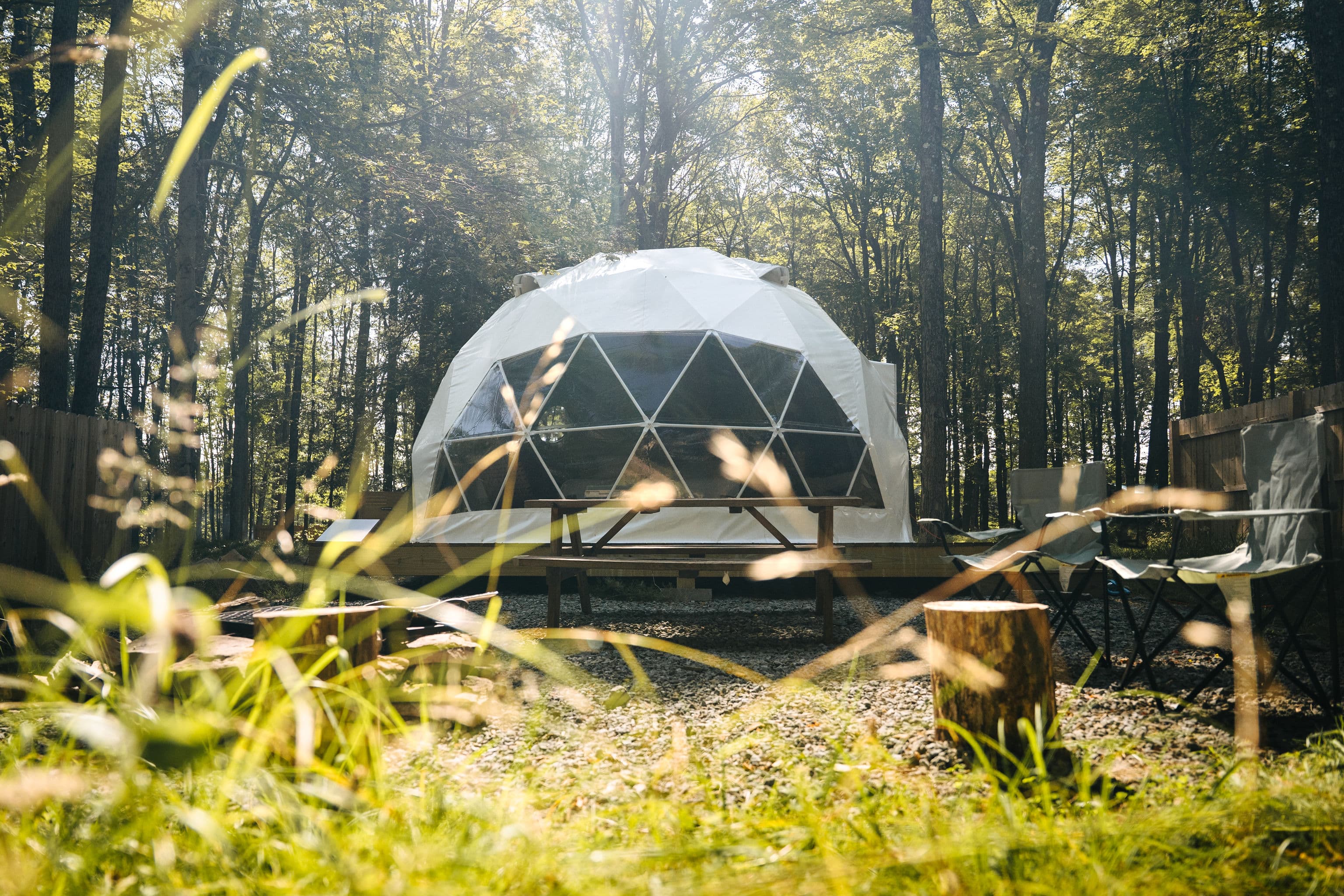 Glamping property landscape